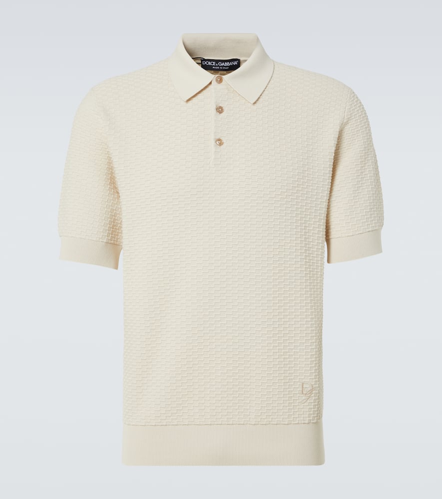 DG knitted cotton polo shirt