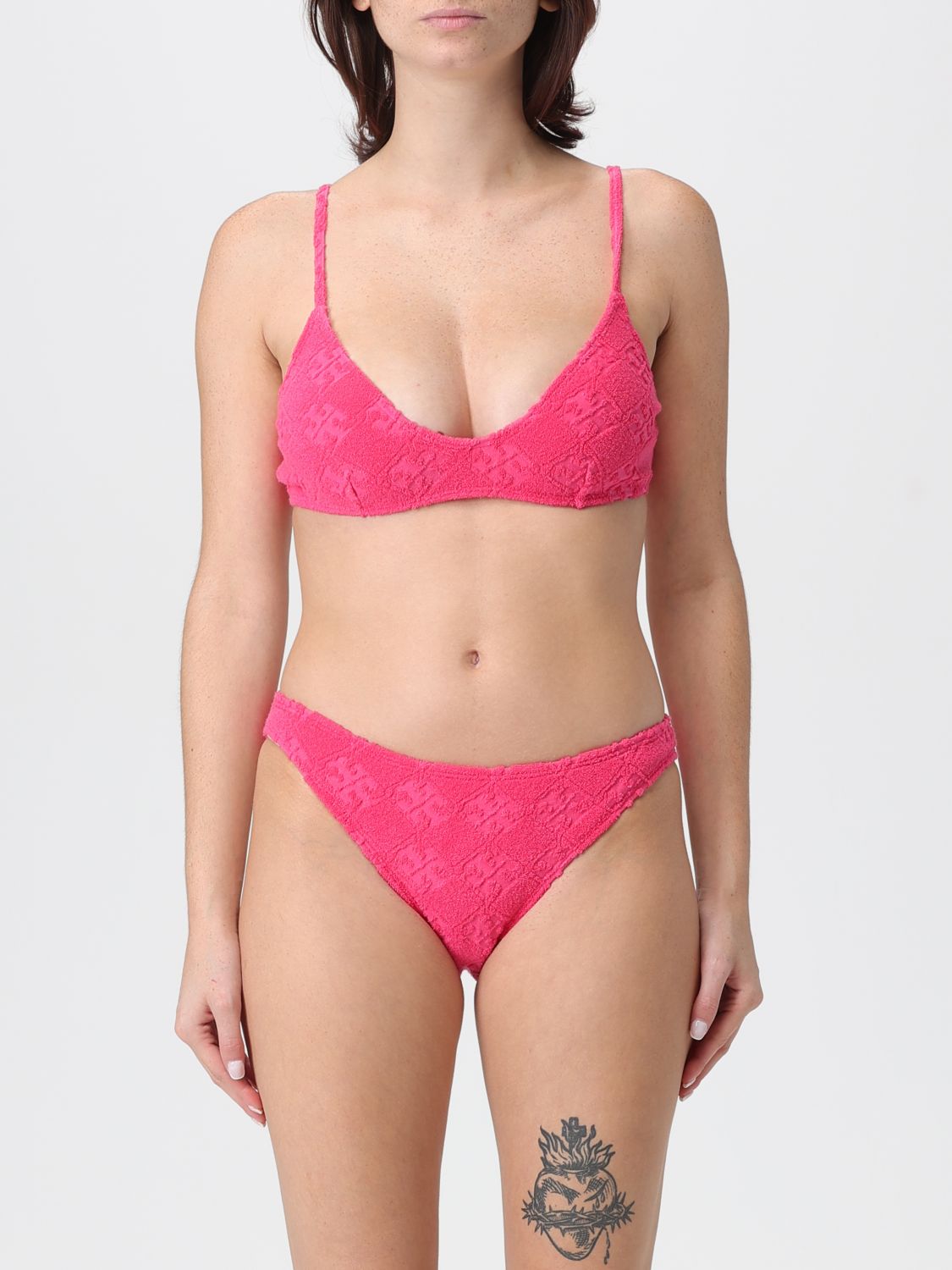 Tory Burch terry-cloth bikini top - Pink