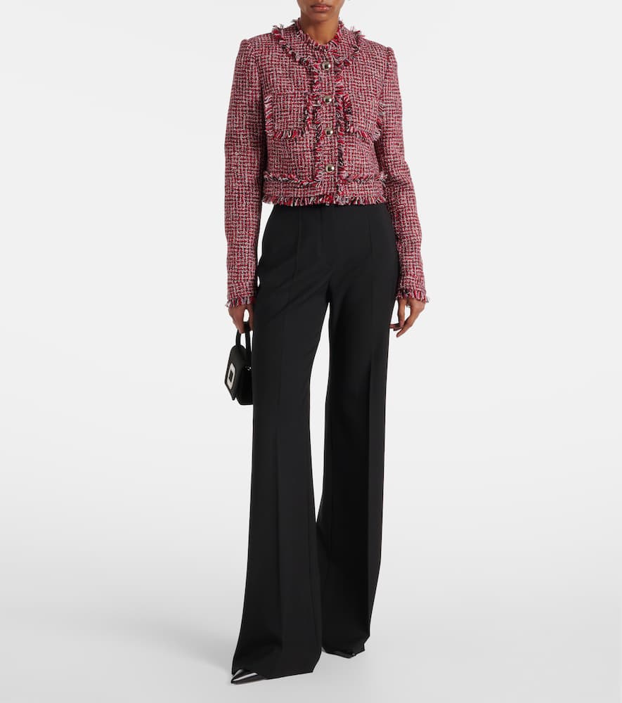 Wool-blend tweed jacket