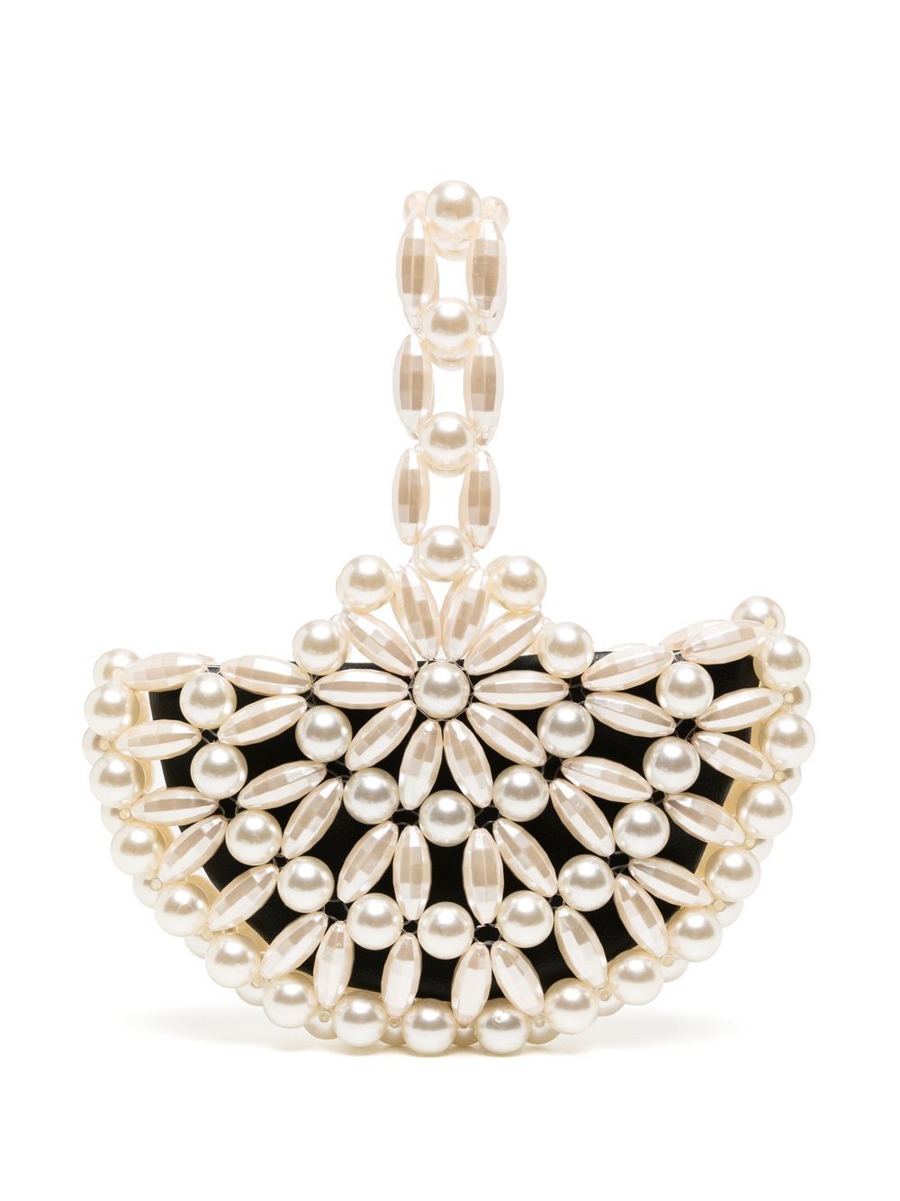 Selen embellished clutch bag - White