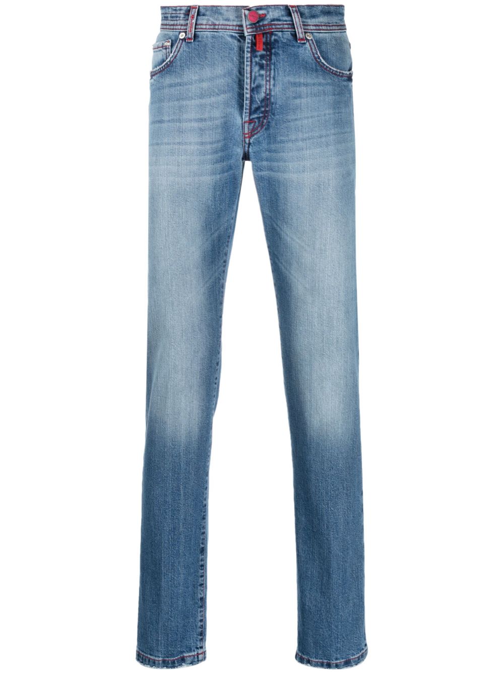 Mid-rise straight-leg jeans - Blue