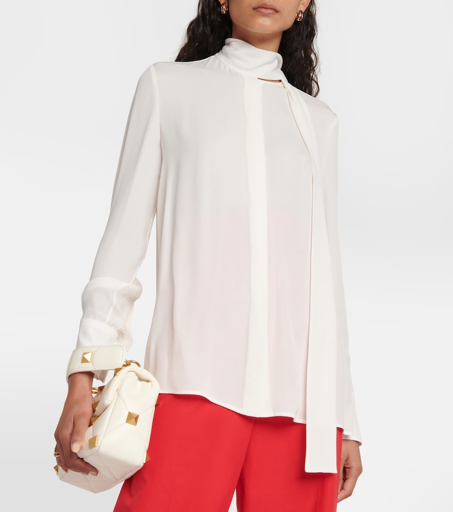 Tie-neck blouse