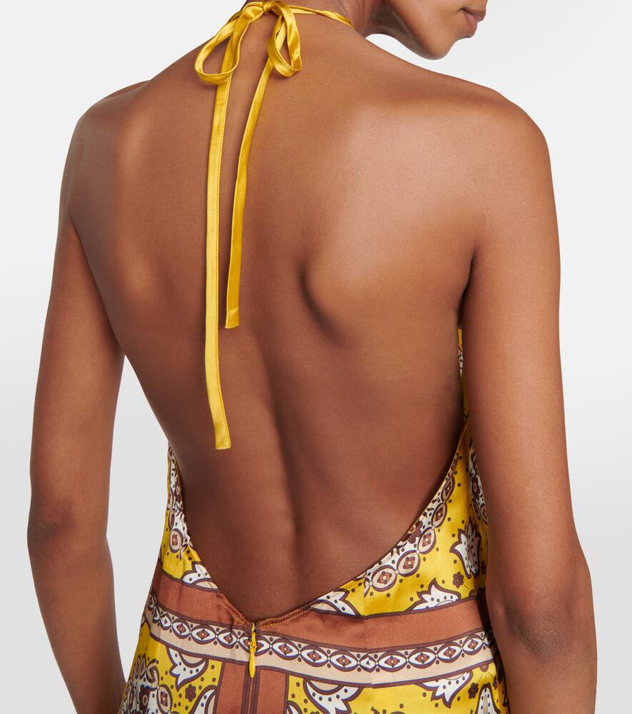 Rigel printed silk maxi dress