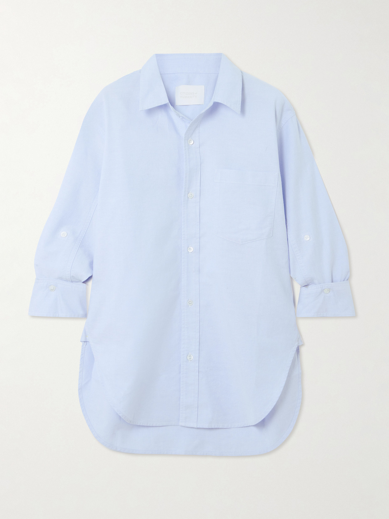 Kayla Cotton Oxford Shirt - Blue