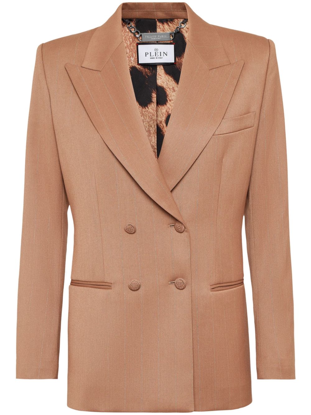 Gold-fit blazer - Brown
