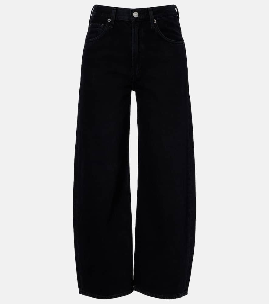 Low Curve cropped mid-rise barrel-leg jeans