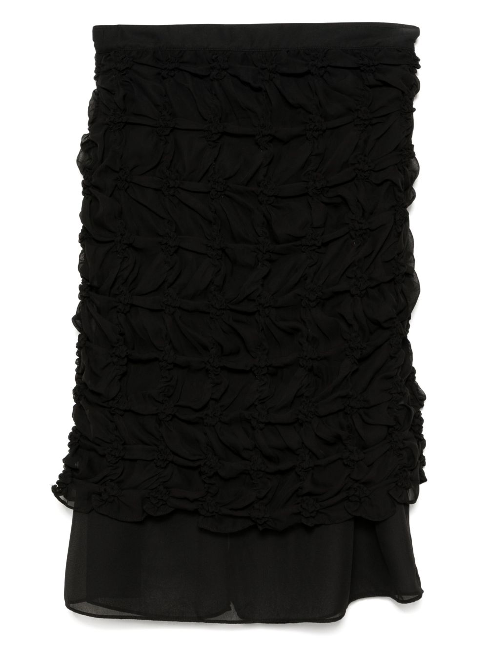 Rokh scrunched chiffon skirt - Black