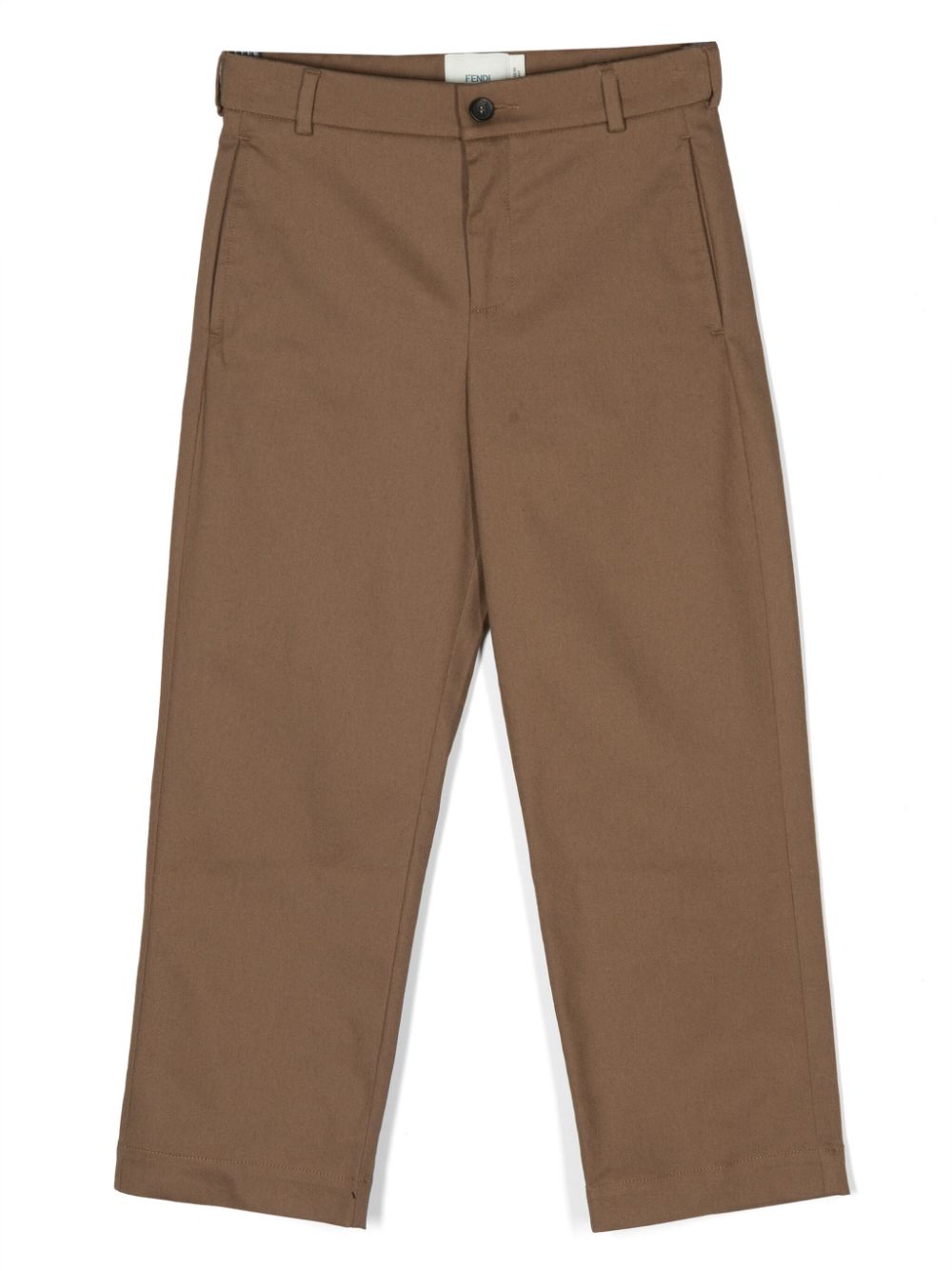 FF-motif straight-leg chinos - Neutrals