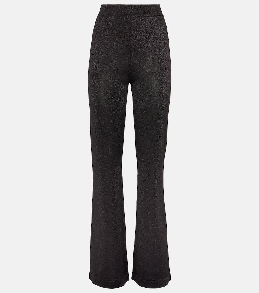 High-rise flared pants