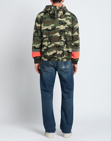 Man Sweatshirt Military green Size 48 Cotton, Polyester