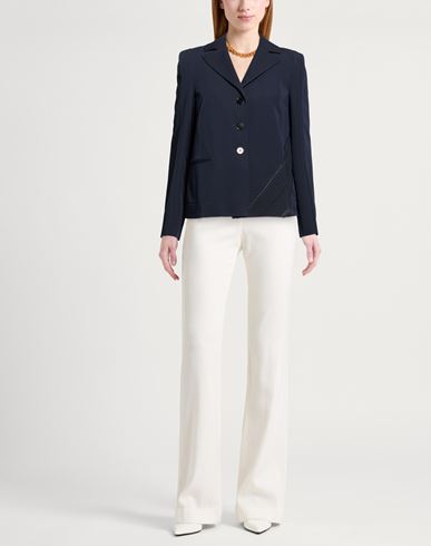 Woman Blazer Navy Size 6 Polyester, Viscose, Elastane