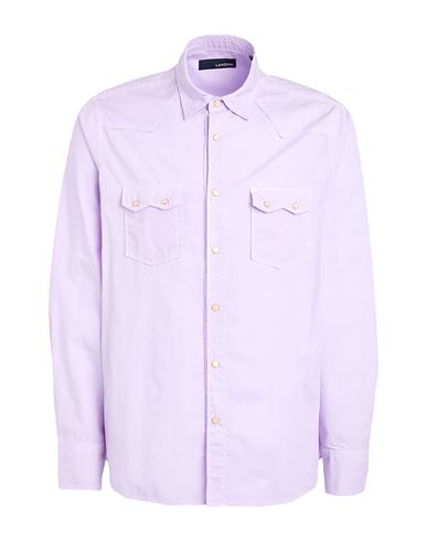 Lardini Man Shirt Lilac Size 15 ½ Cotton
