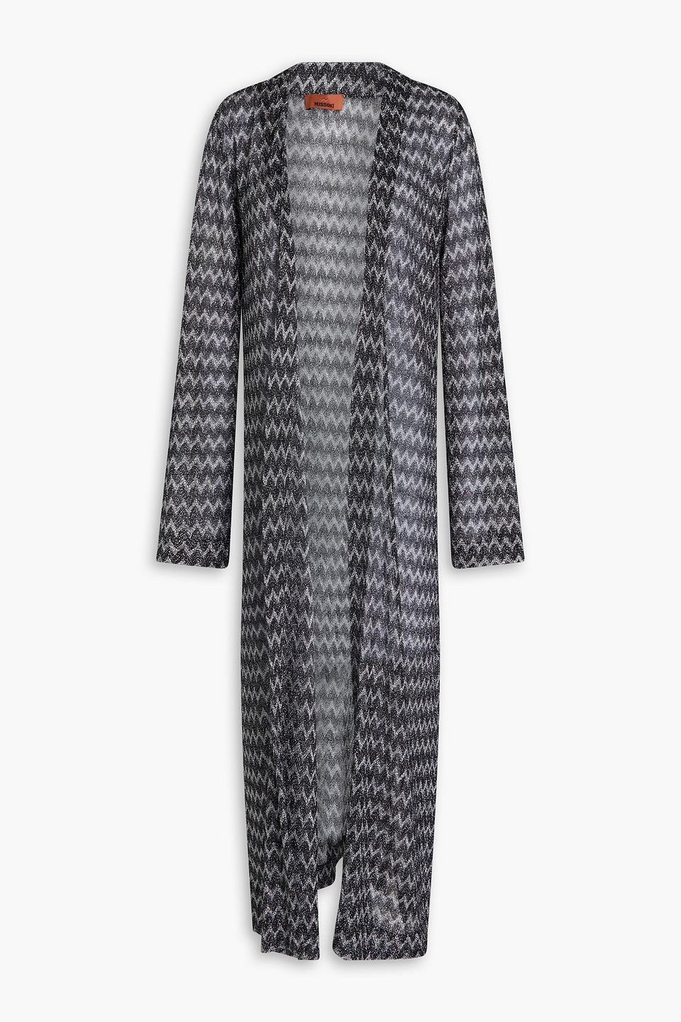 Missoni - Metallic crochet-knit cardigan - Black - IT 40