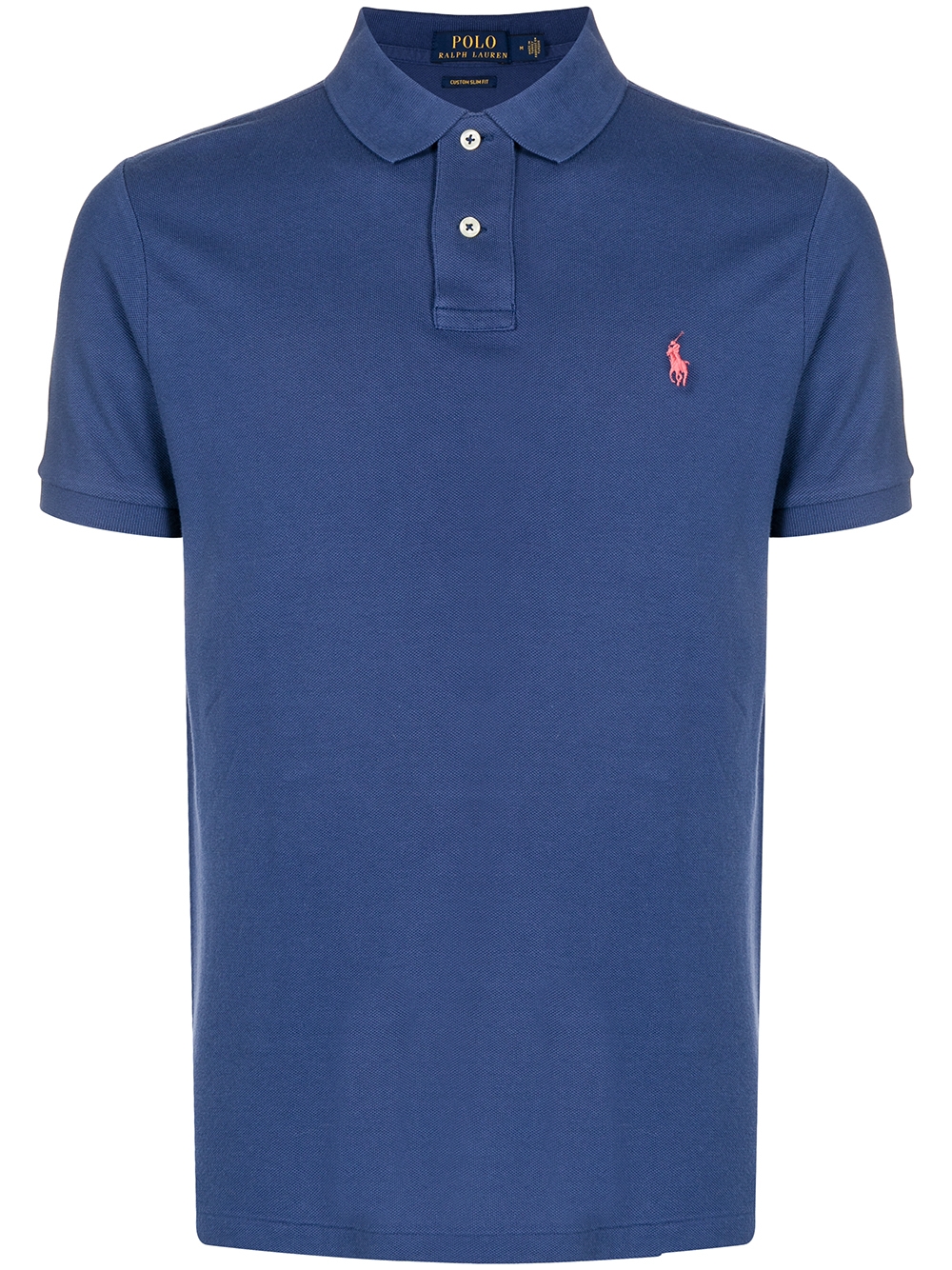 Embroidered logo polo shirt - Blue