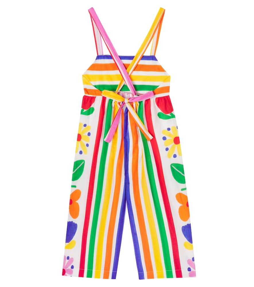 Fábula Floral striped cotton jumpsuit