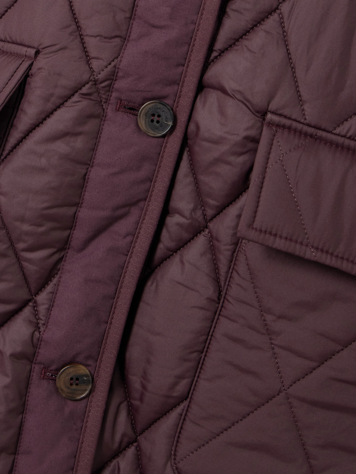 Teddy Quilted Shell Jacket - Burgundy