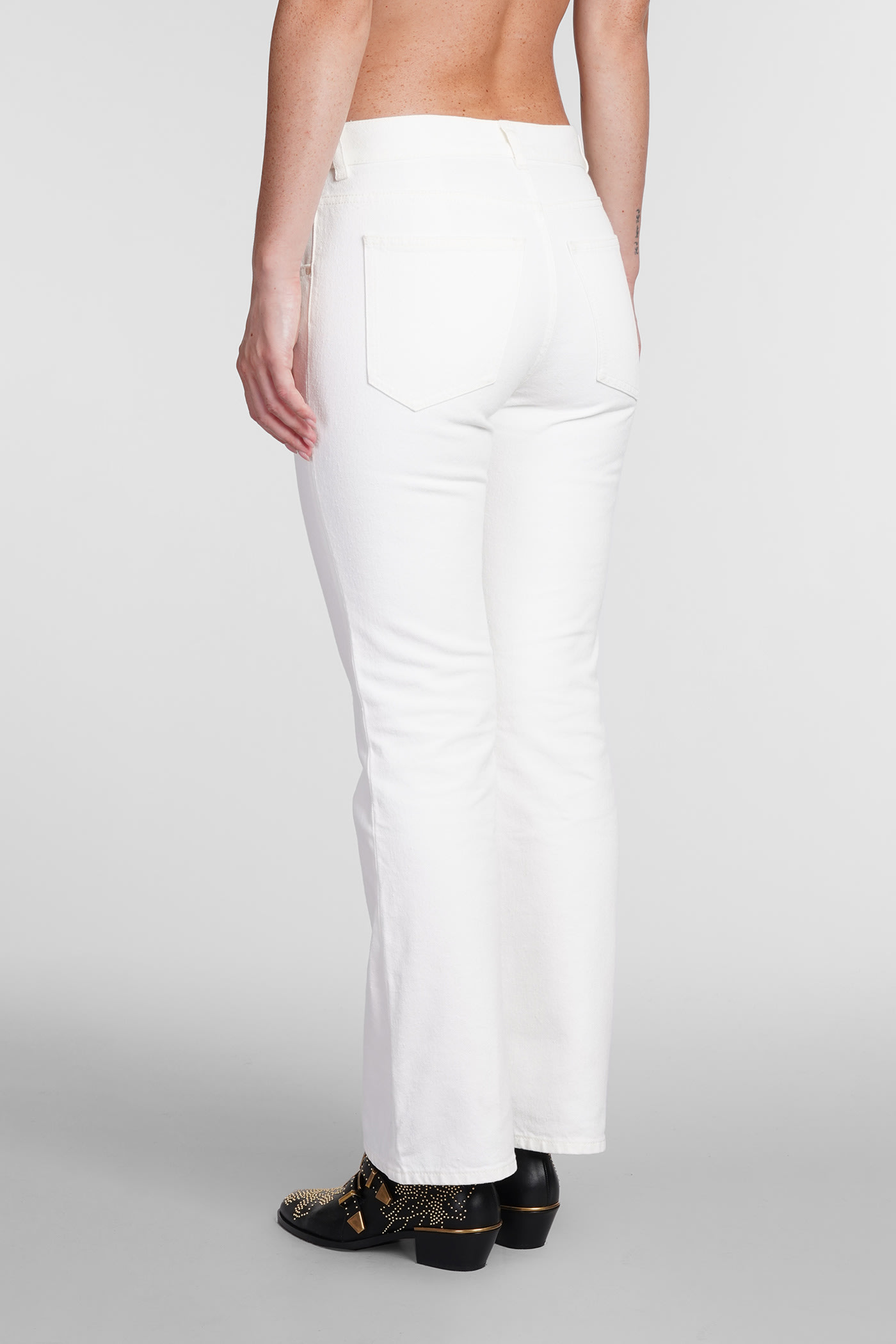 Pants In White Cotton