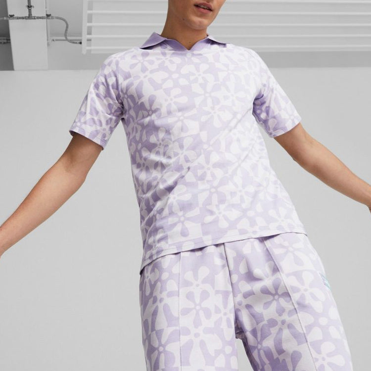 X Spongebob Printed Polo Shirt 'Purple'