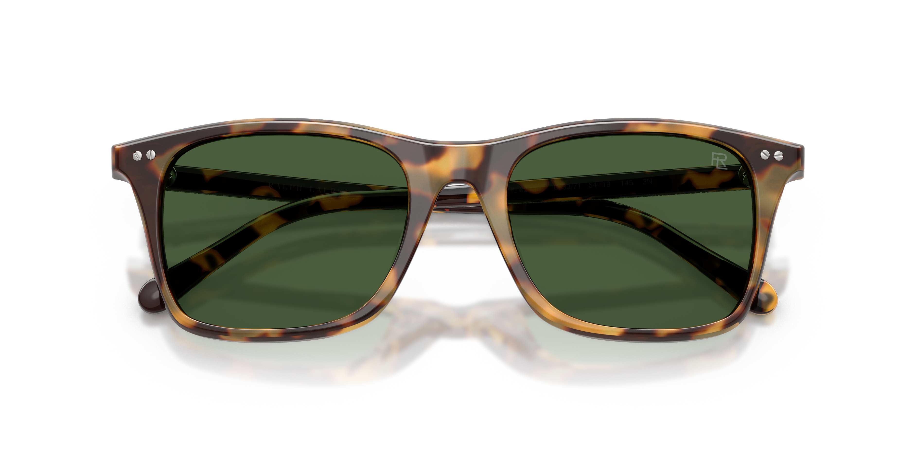 Ralph Lauren Uomo Ralph Lauren RL8242U 633971 Occhiali da sole Acetato Tartaruga Verde Pantos Normale