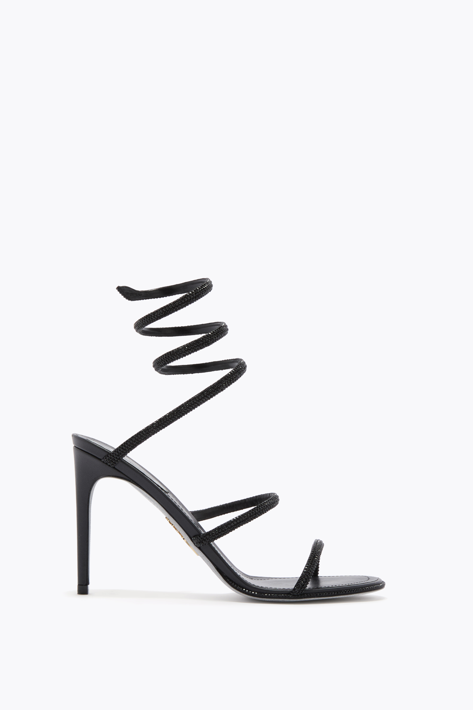 CLEO BLACK SATIN/JET STRASS SANDAL
