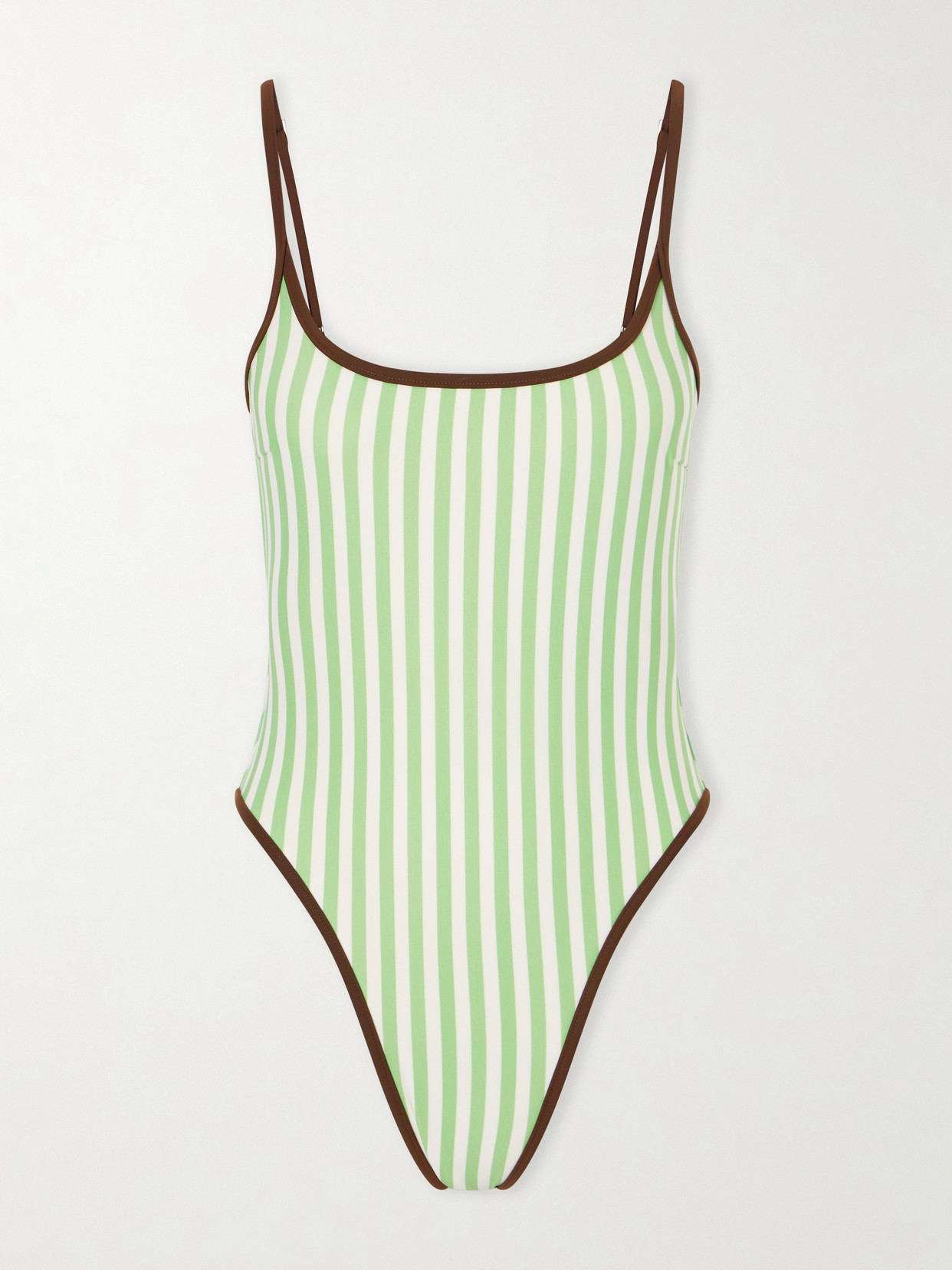 Pipping Thidu Striped Swimsuit - Green