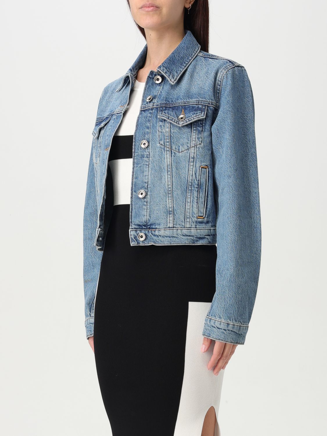 Cropped denim jacket - Blue