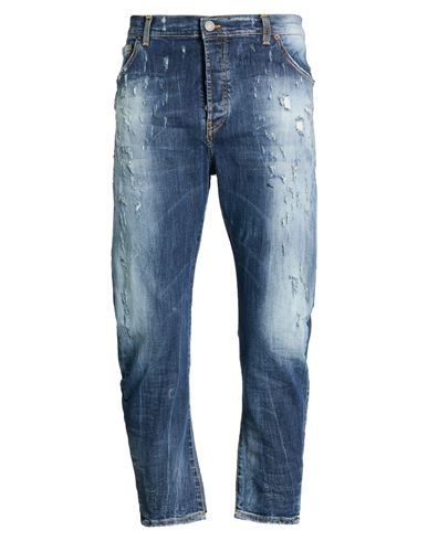 Patriòt Man Jeans Blue Size 42 Cotton, Elastane