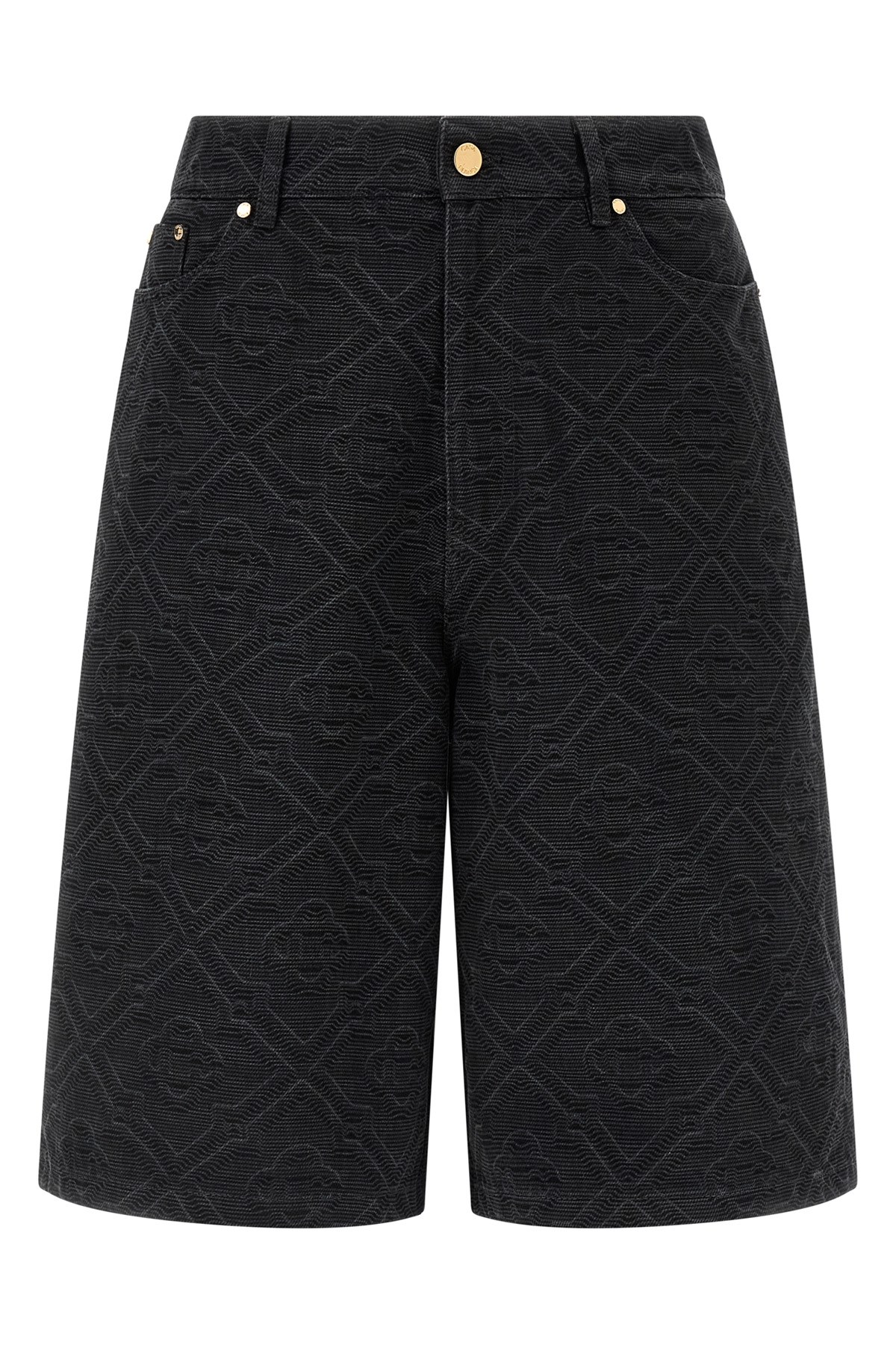 'Laser Monogram Denim' Bermuda Shorts