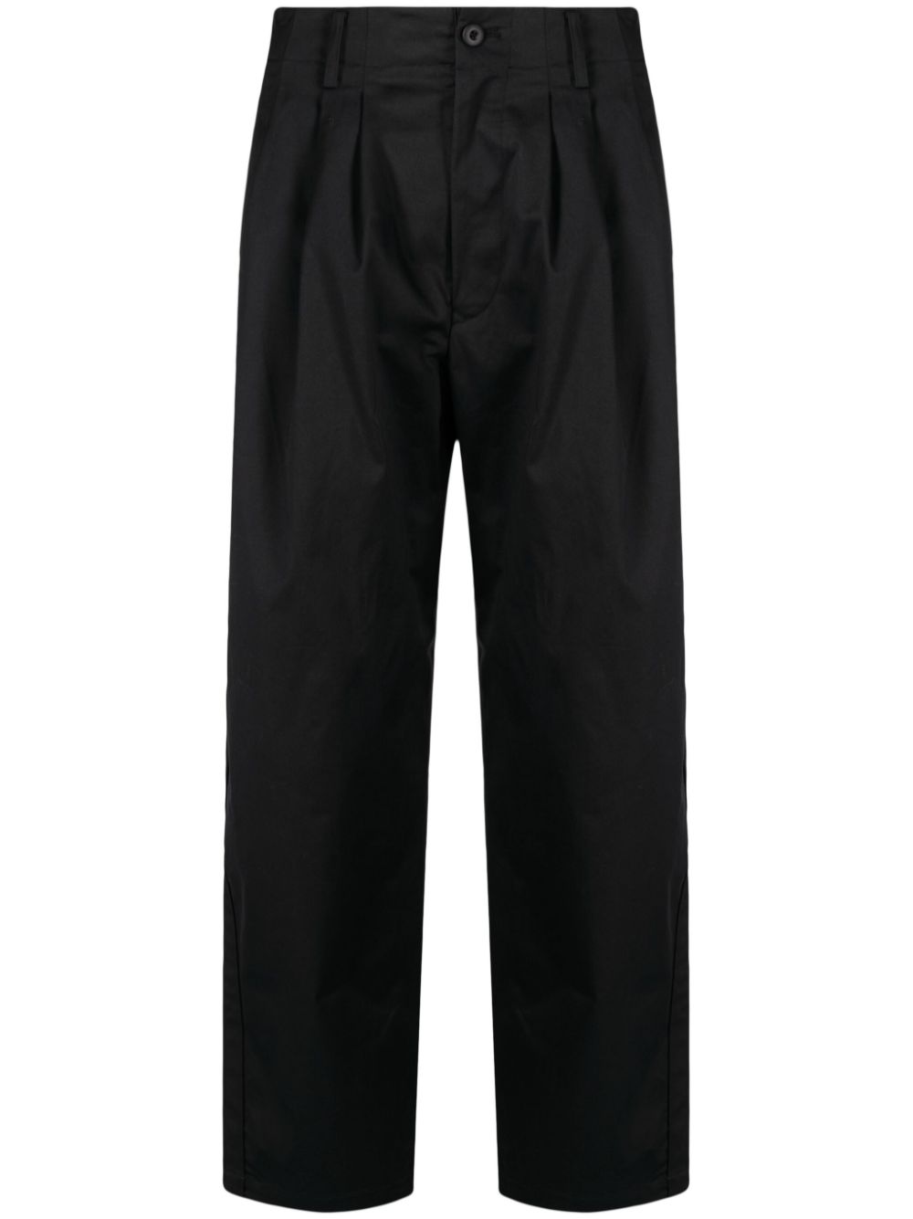 X New Era pleat-detail trousers - Black