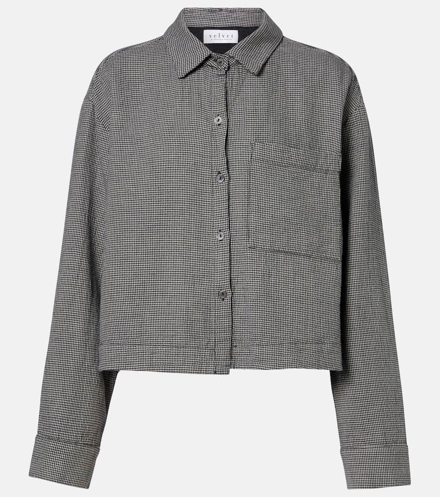 Adeline houndstooth cotton shirt