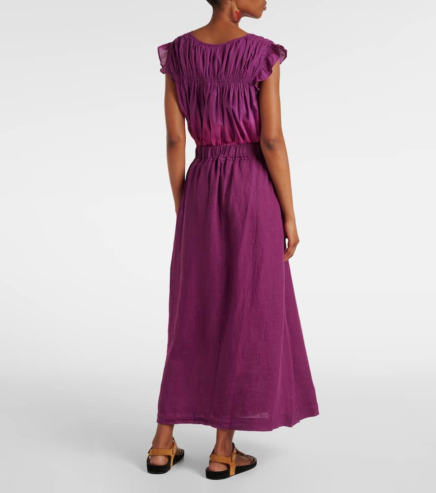 Linda linen maxi skirt