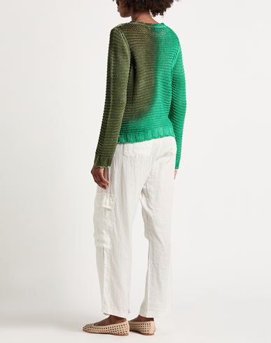 Woman Sweater Green Size L Cotton