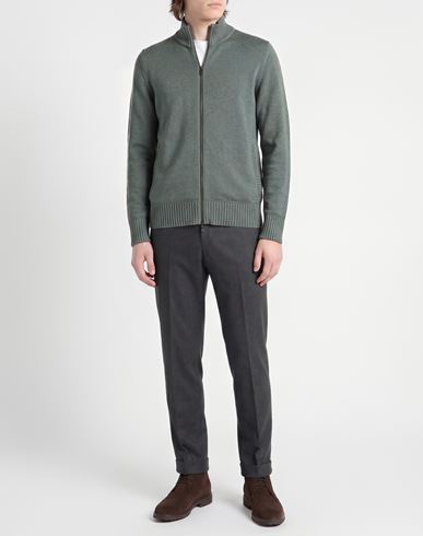 Man Cardigan Military green Size 38 Merino Wool