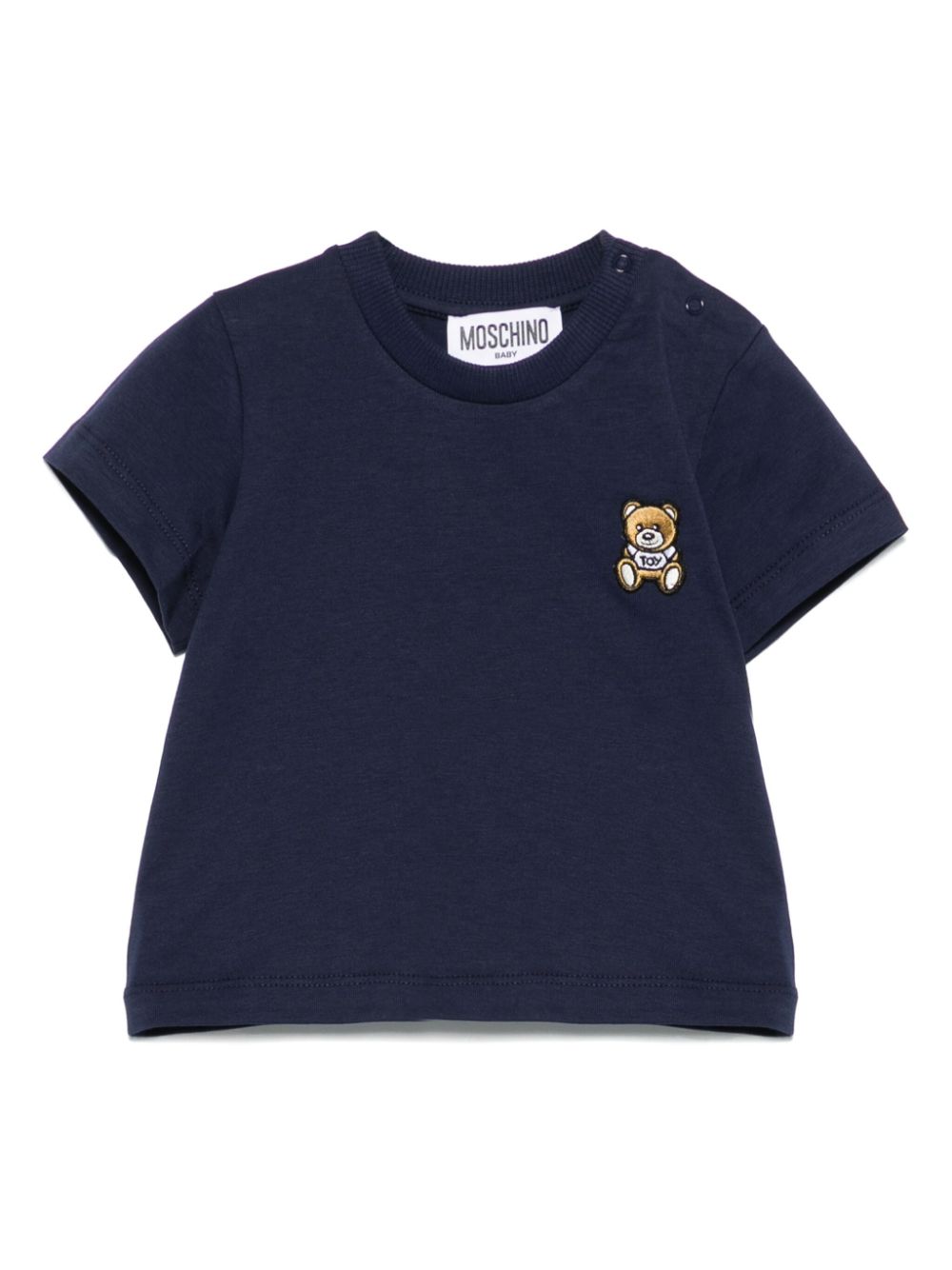 Teddy bear-motif T-shirt - Blue