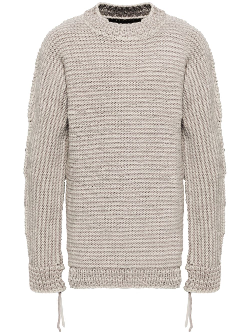 Hand-knitted jumper - Grey