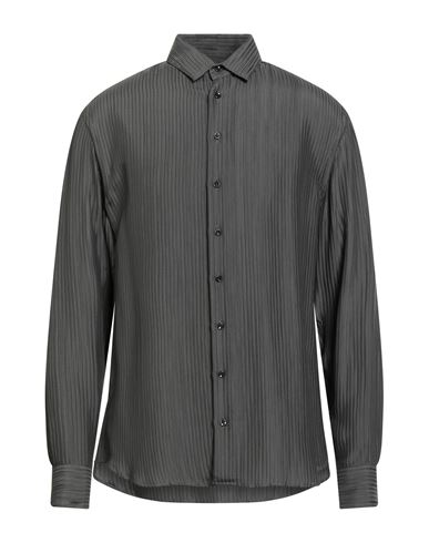 Man Shirt Military green Size 15 ¾ Viscose, Silk