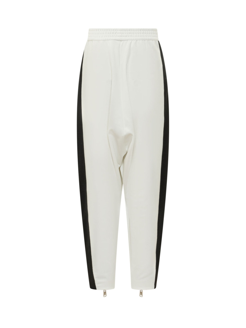 White Relaxed Drawstring Pants