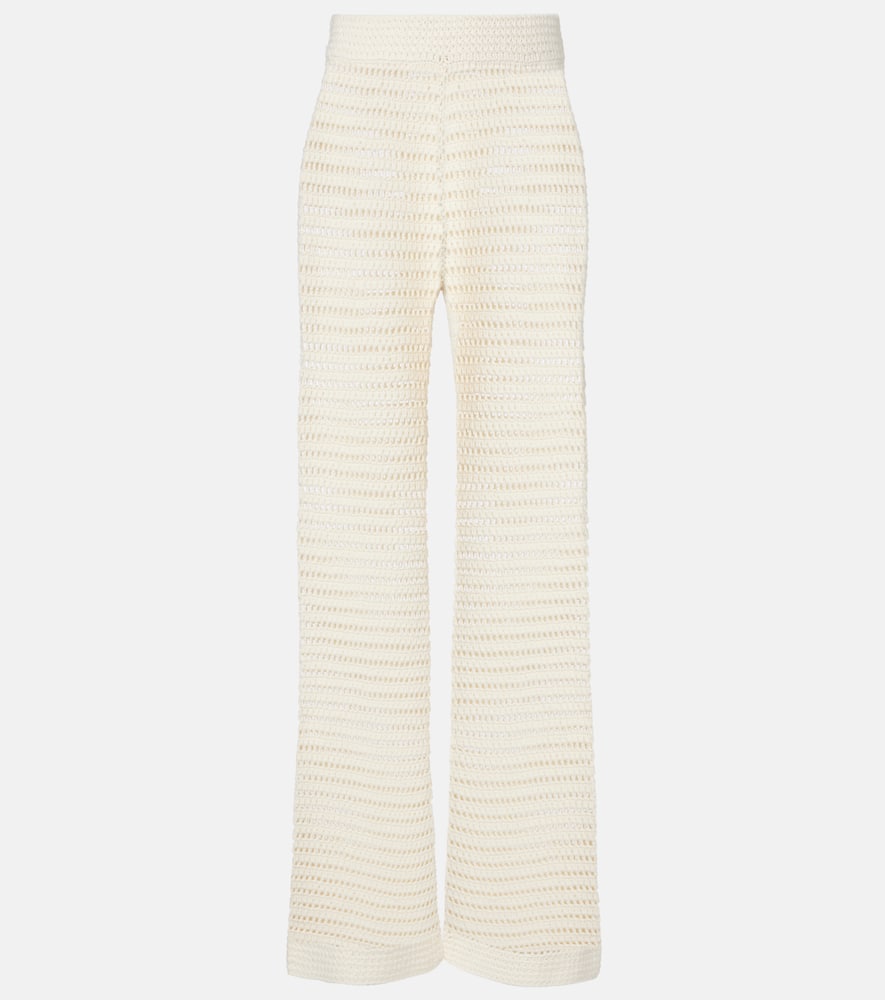 Lucy crochet mid-rise straight pants