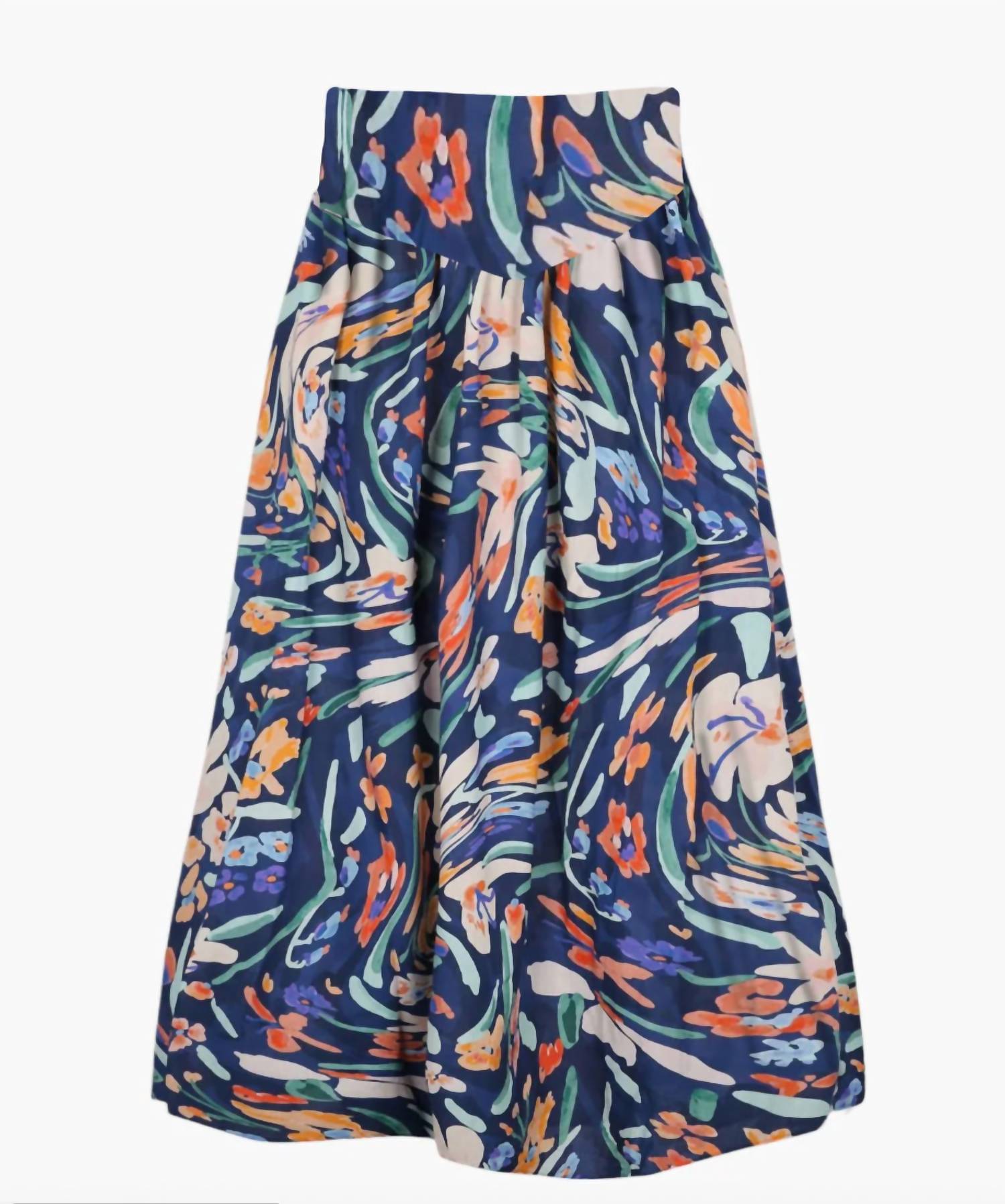 Clavel Skirt Jaleo Azul In Navy Multi