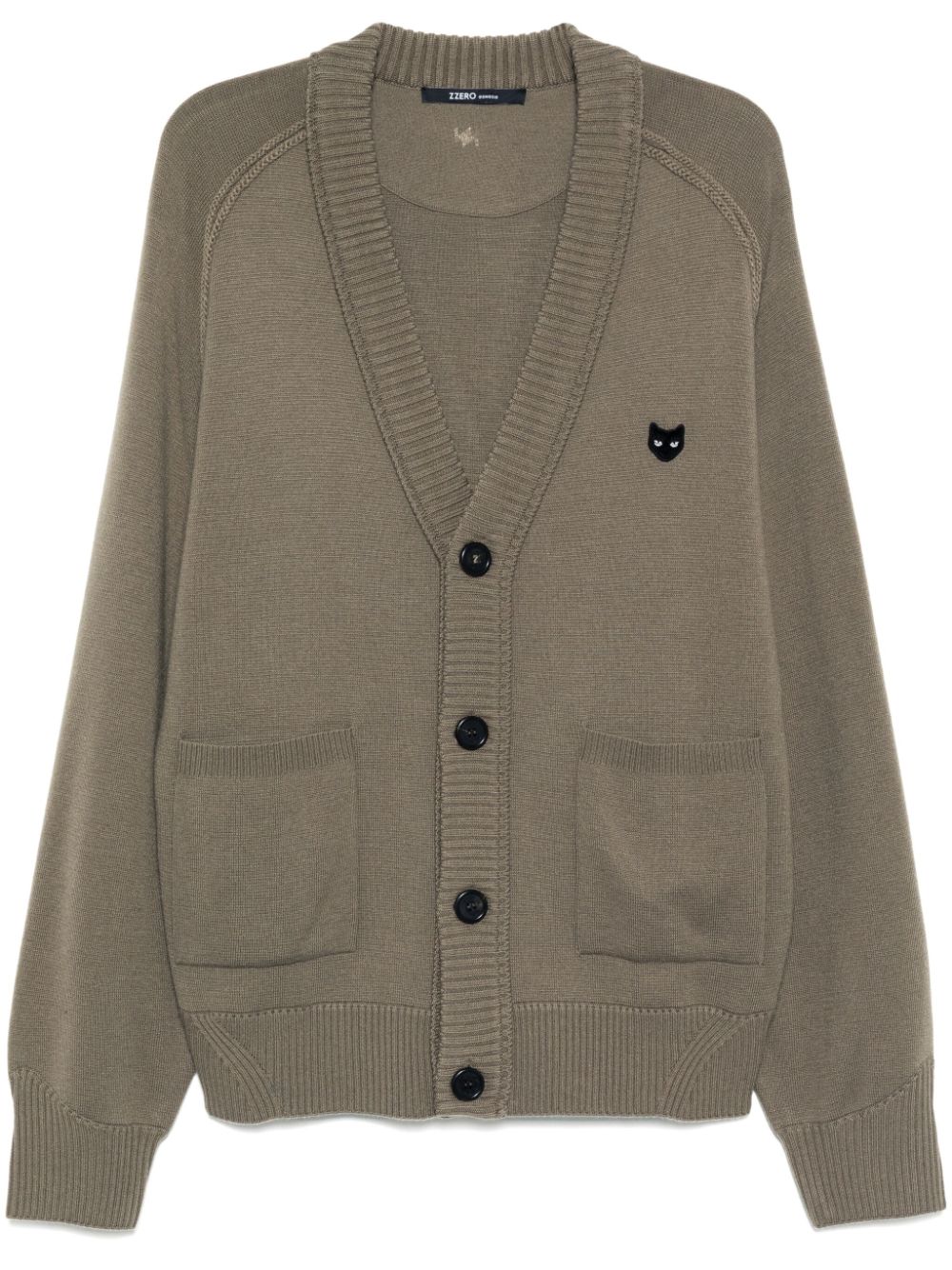 Panther raglan cardigan - Neutrals