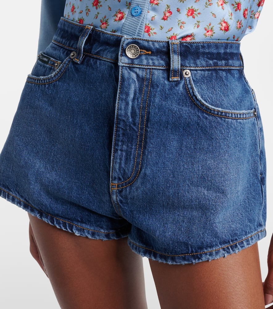 Denim micro shorts