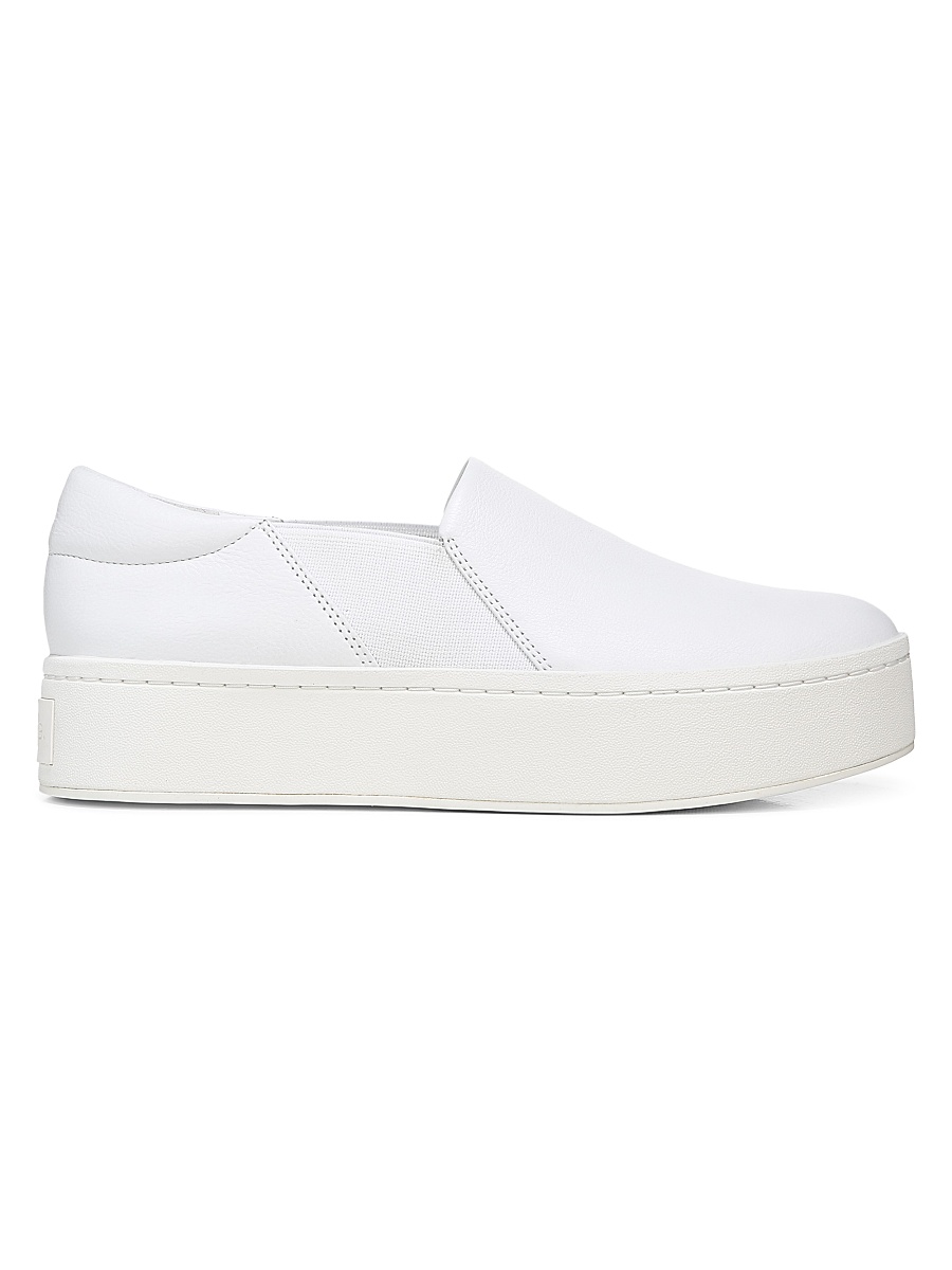 Women's Warren Leather Platform Slip-On Sneakers - Plaster