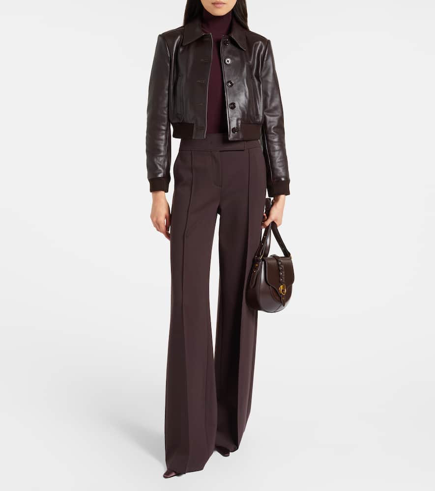 Sleek Statement cropped leather jacket