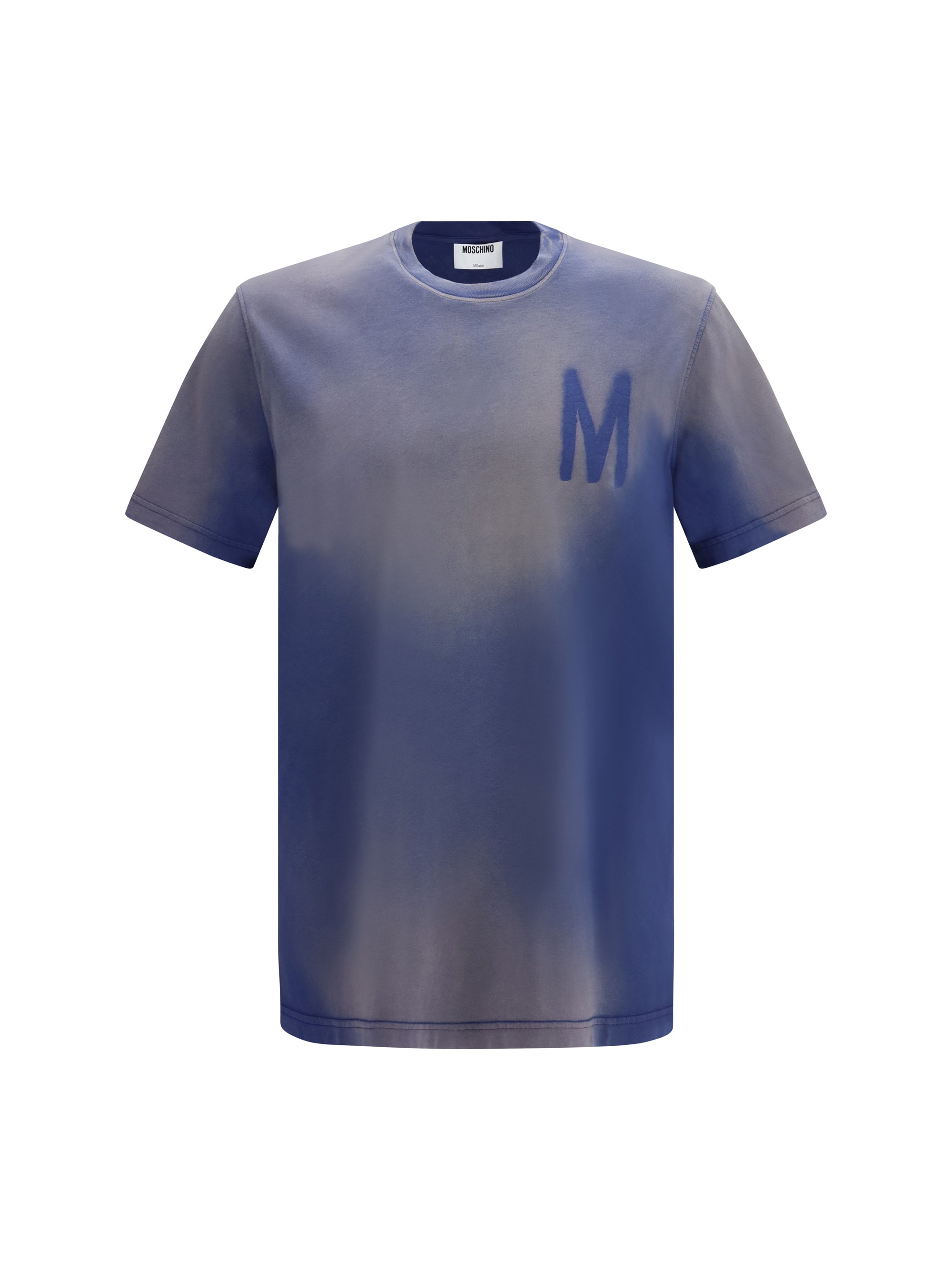 Logo-Print Gradient Jersey T-Shirt — Blue