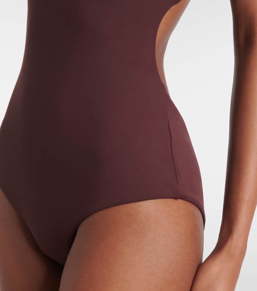 Floral-appliqué swimsuit