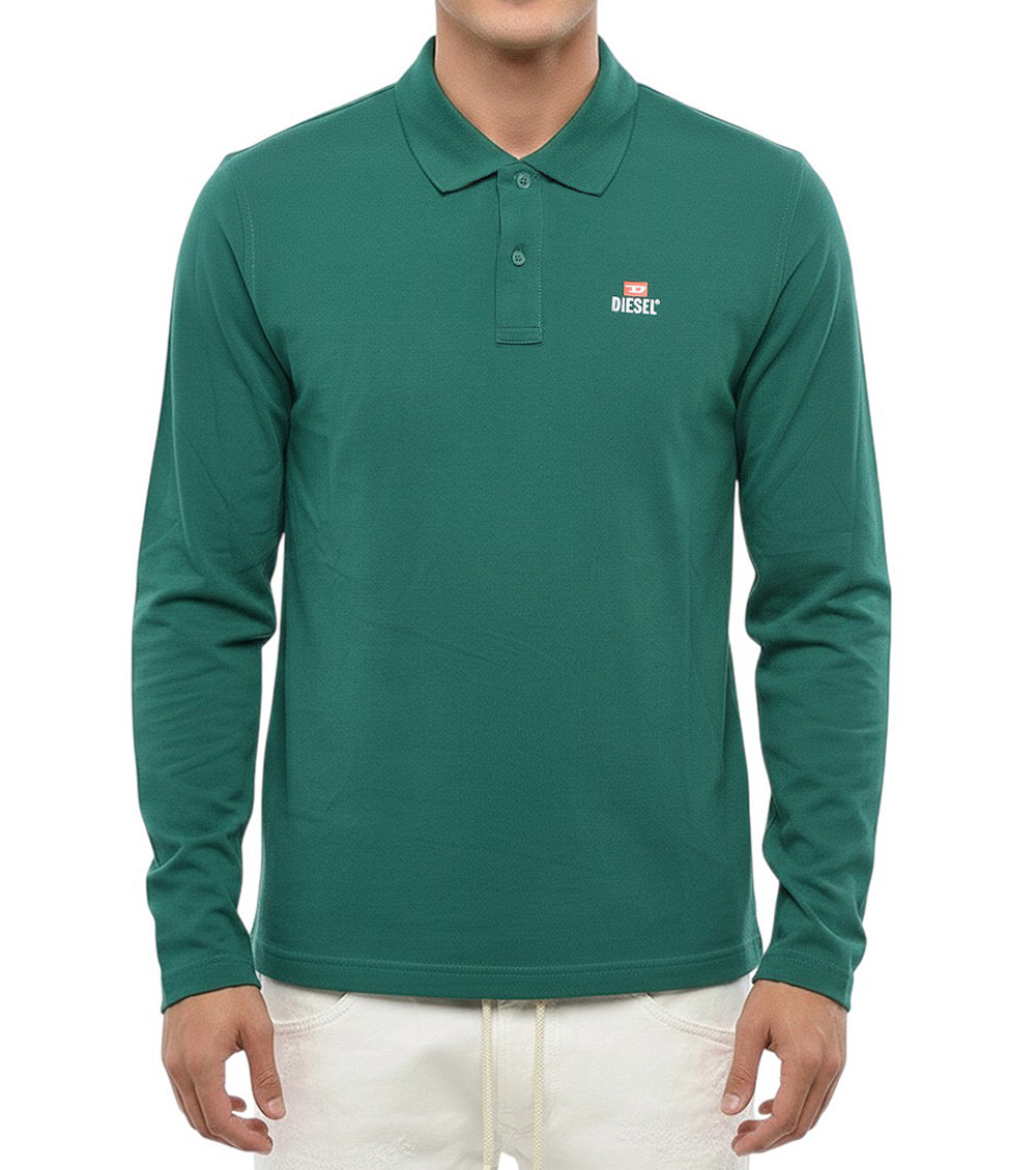 Green Shirt Collar Polo