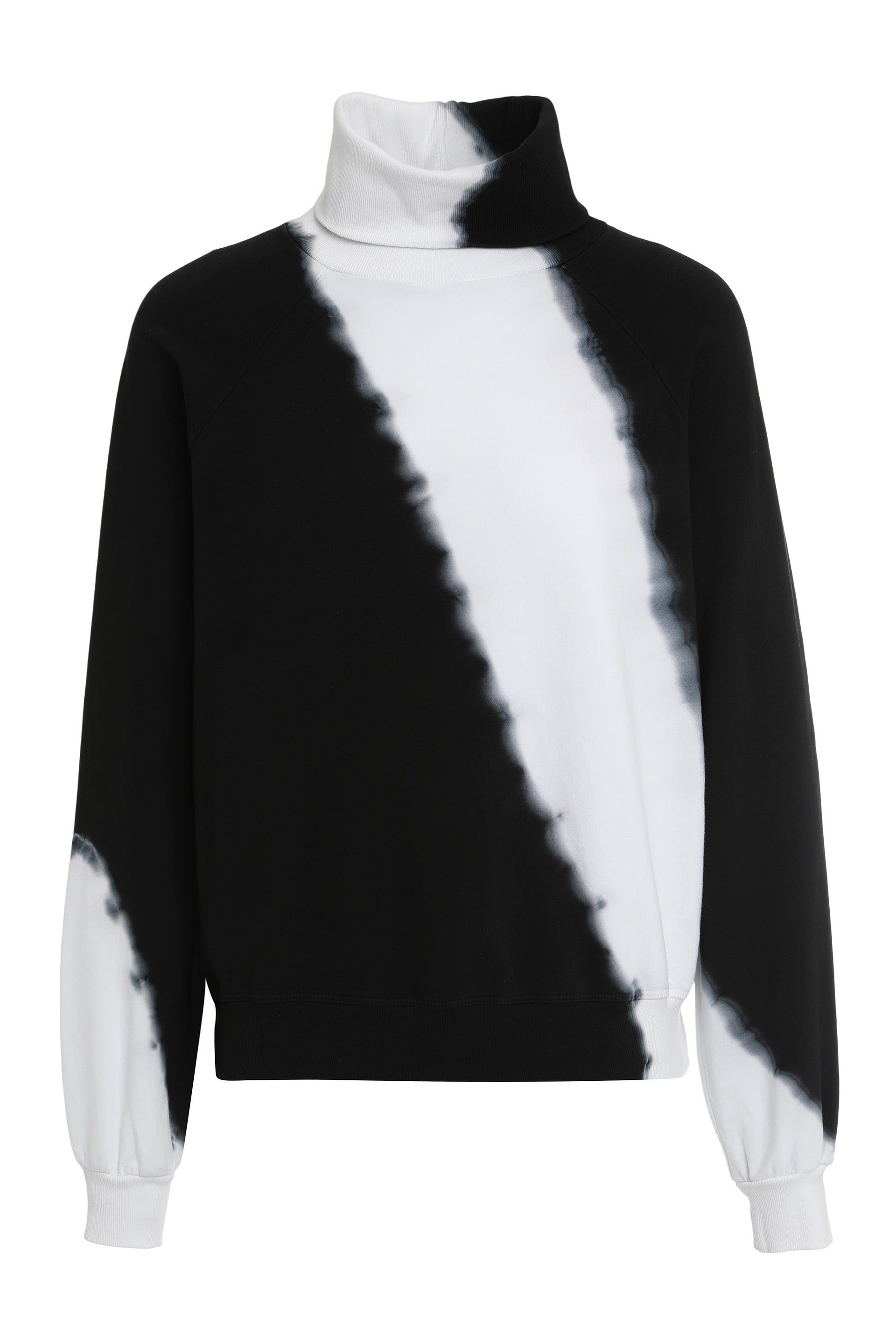 High Collar Cotton Blend Turtleneck Sweater