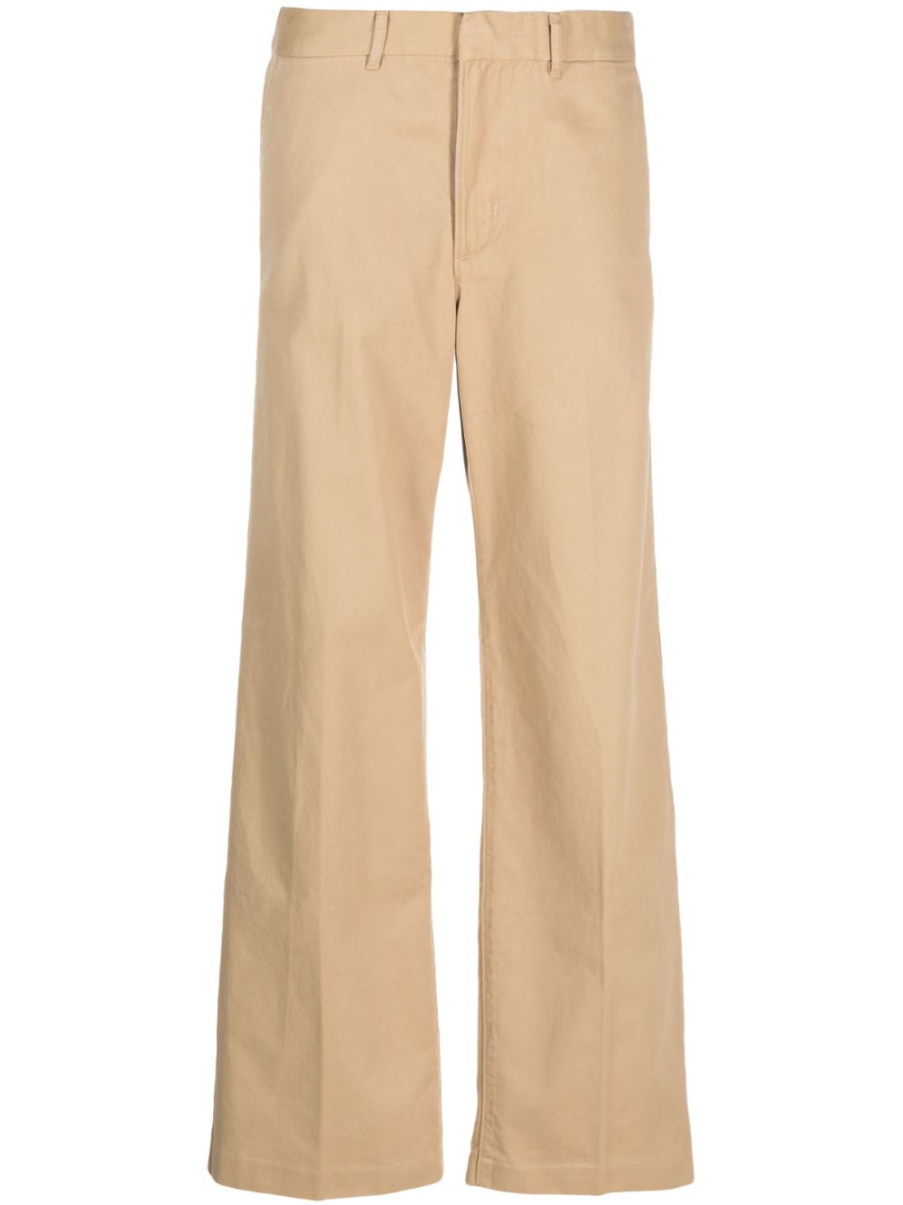 Baggy wide-leg tailored trousers - Neutrals