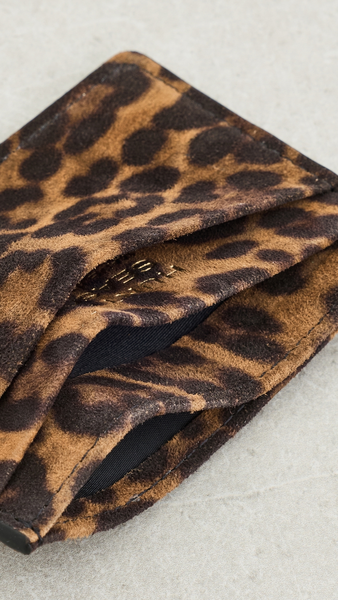 Suede Card Holder LEOPARD SUEDE One Size