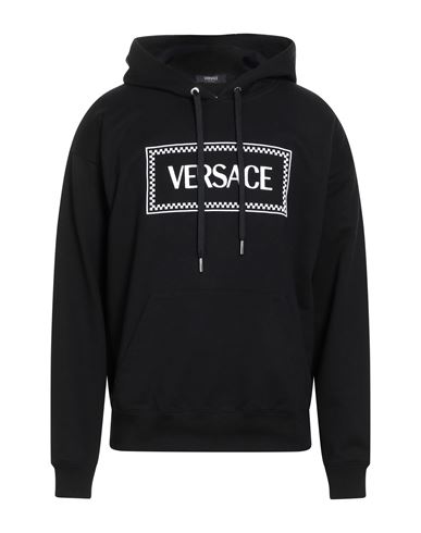 Man Sweatshirt Black Size S Cotton